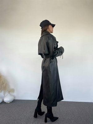 Deri Uzun Vintage Trençkot