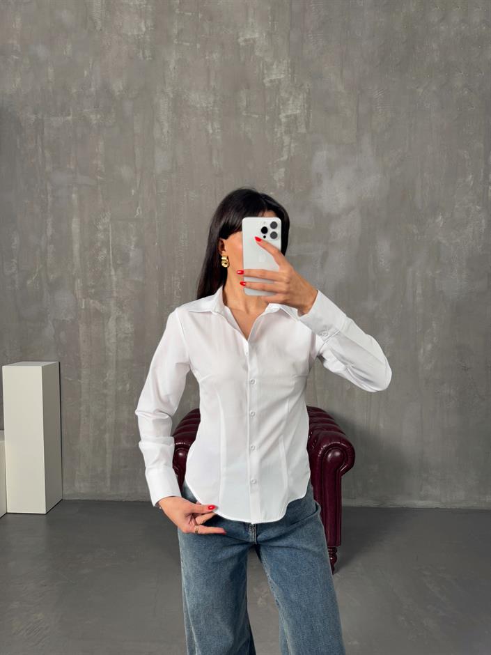 Neval Beyaz Slim Fit Gömlek