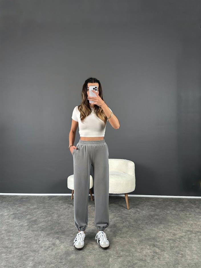 Gri Oysh Modal Jogger Pantolon