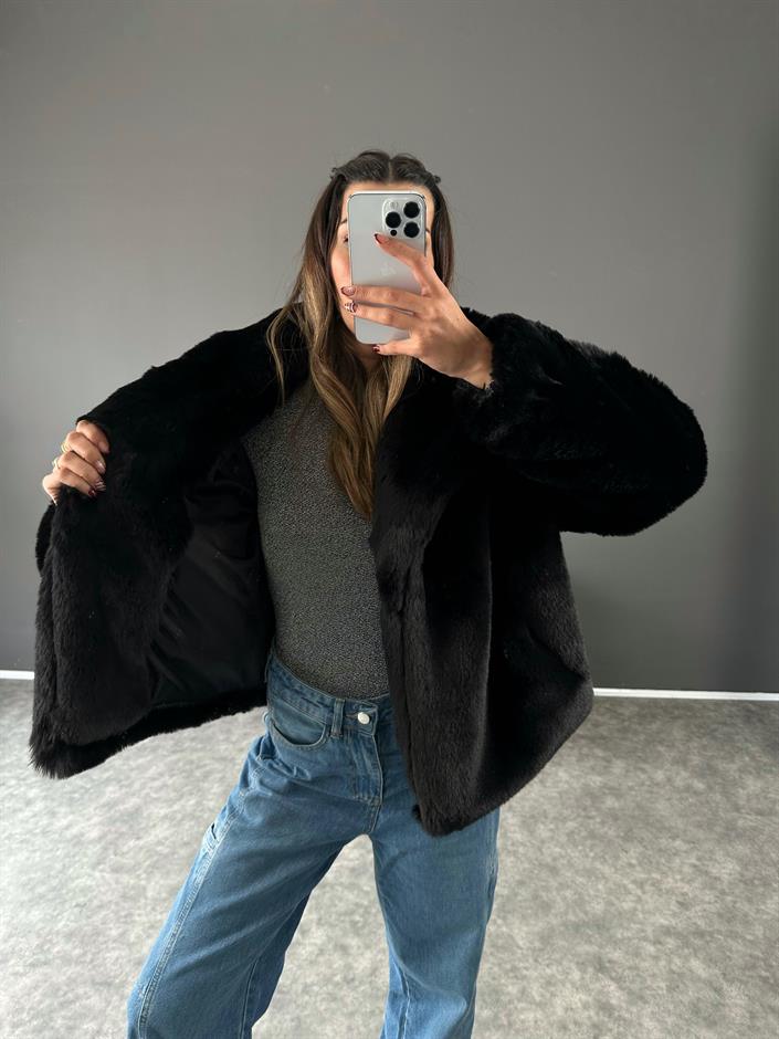 Tiera Siyah Premium Kürk 