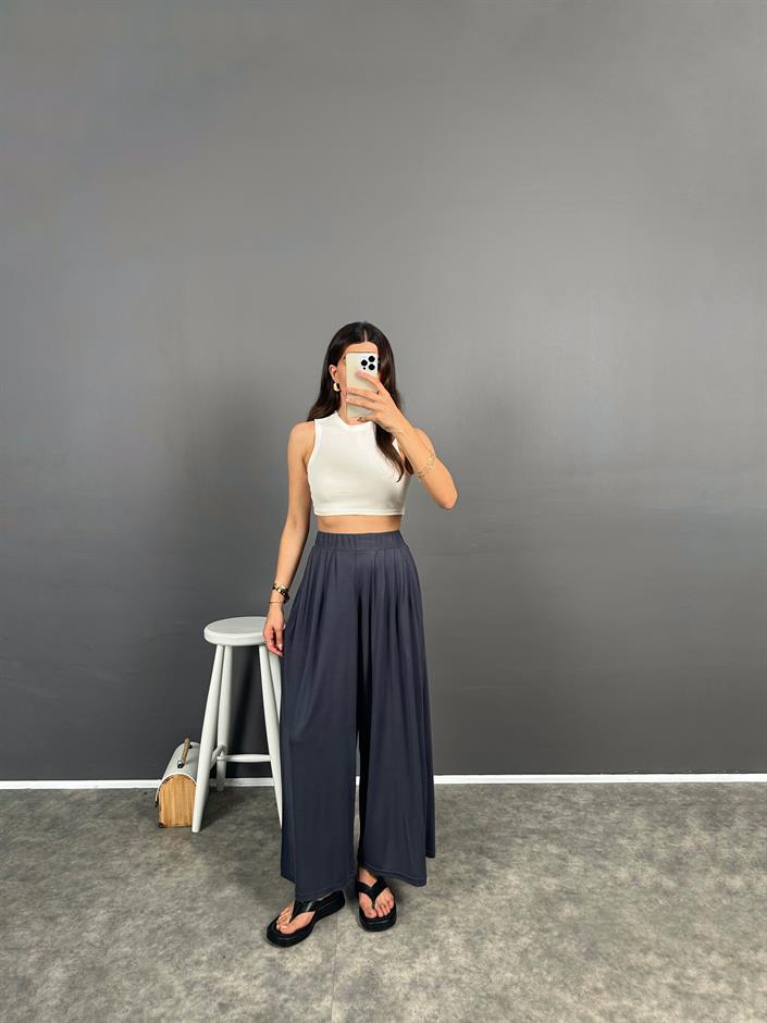 Flos Antrasit Oys Modal Kumaş Rahat Dokuma Pantolon