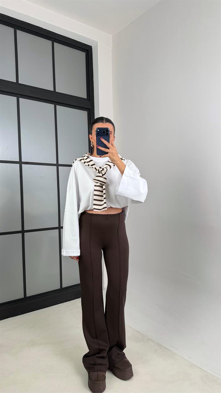 Acı Kahve Zr Muadil Çımalı Modal Pantolon GAUS-00641