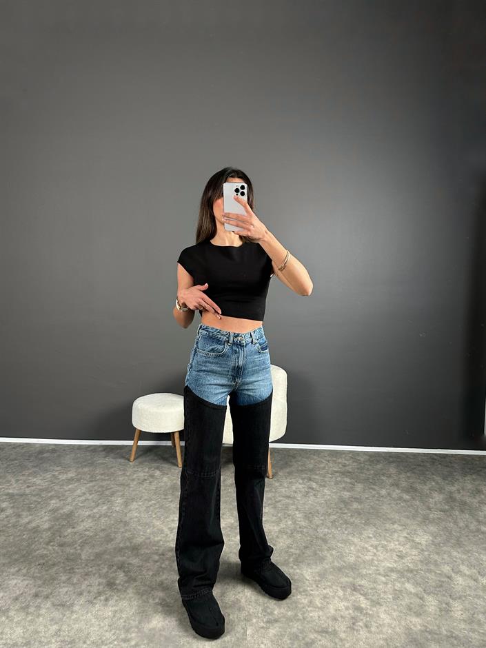 ZR Blok Renkli Tasarım Jean 