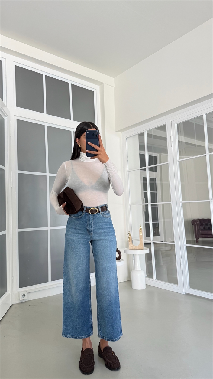 Mavi ZR Model Kemerli Jean GAUS-02071