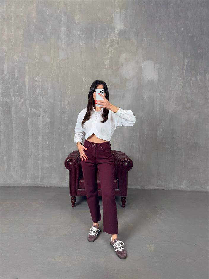 Rick Bordo ZR Kesik Paça Mom Jean