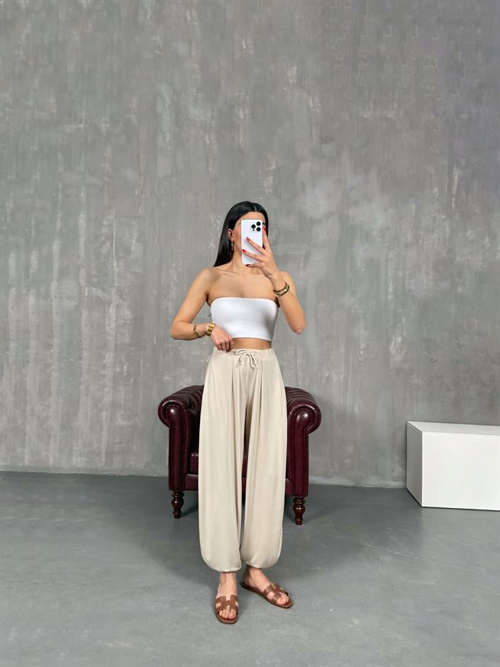 Taş Cepli Modal Muadil Şalvar Pantolon Gaus00207