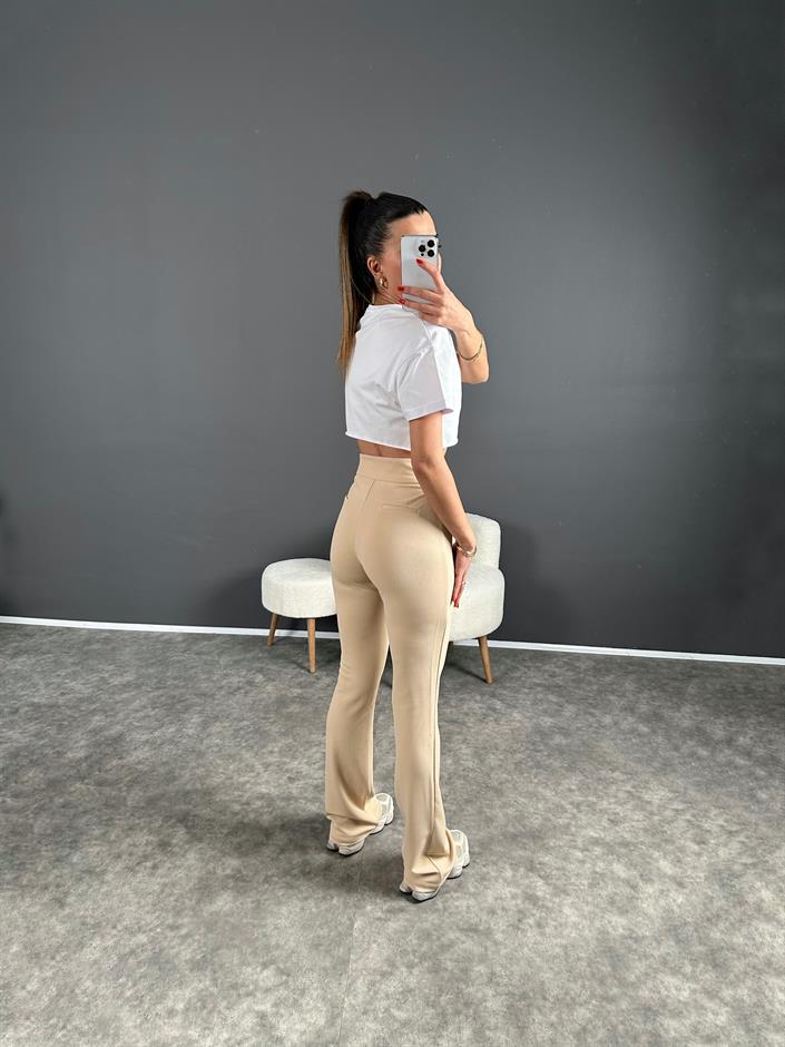 Penny Taş Yüksek Bel Kanca Düğmeli İspanyol Pantolon