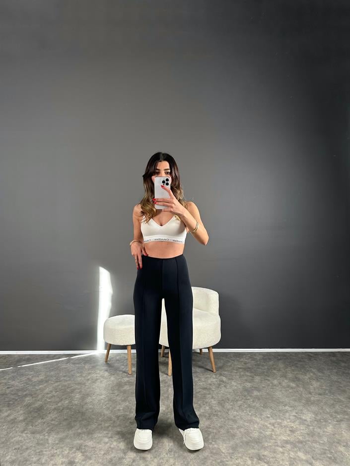 Antrasit Çımalı Modal Pantolon 