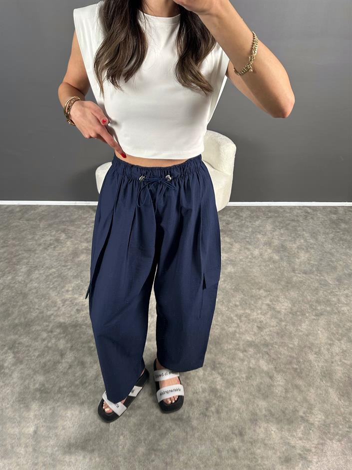 Lacivert Balon Paraşüt Pantolon