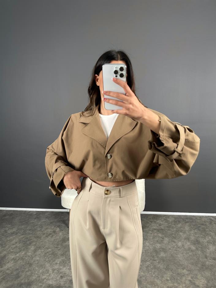 Camel Crop Yasara Kol Trenç 