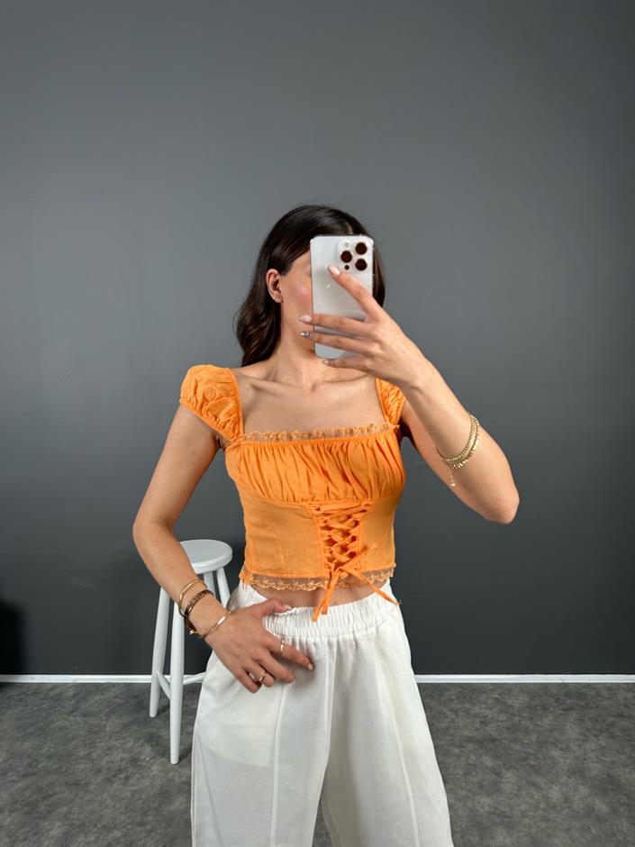 Turuncu Kuşgözü Bluz