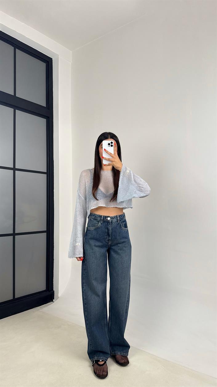 Lacivert ZR Muadil Yıkama Desenli Jean GAUS-0067