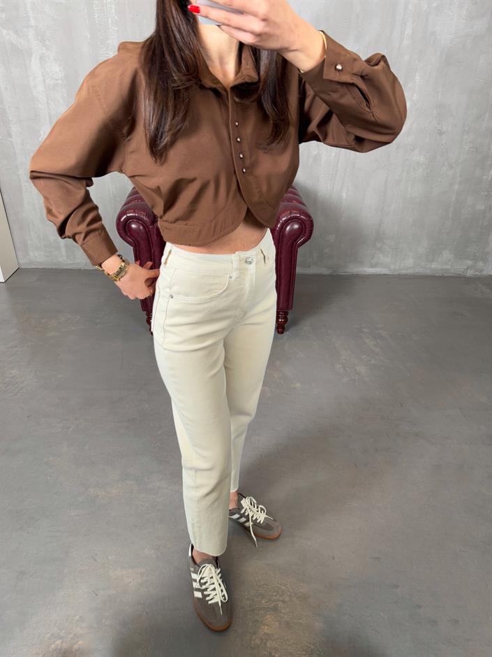 Rick Kemik ZR Kesik Paça Mom Jean