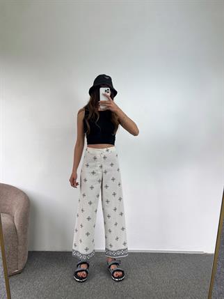 Elenor Keten Desenli Pantolon 