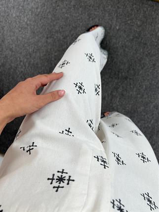 Elenor Keten Desenli Pantolon 