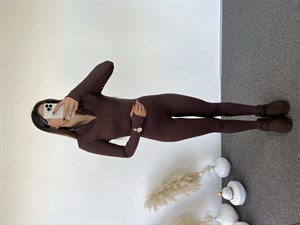 Eliza Kahverengi  İçi Şardonlu Tulum