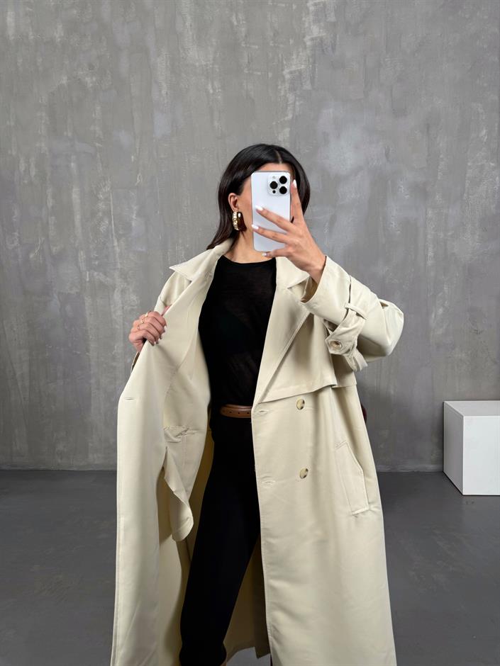 Jordi Taş Kuşaklı Trençkot