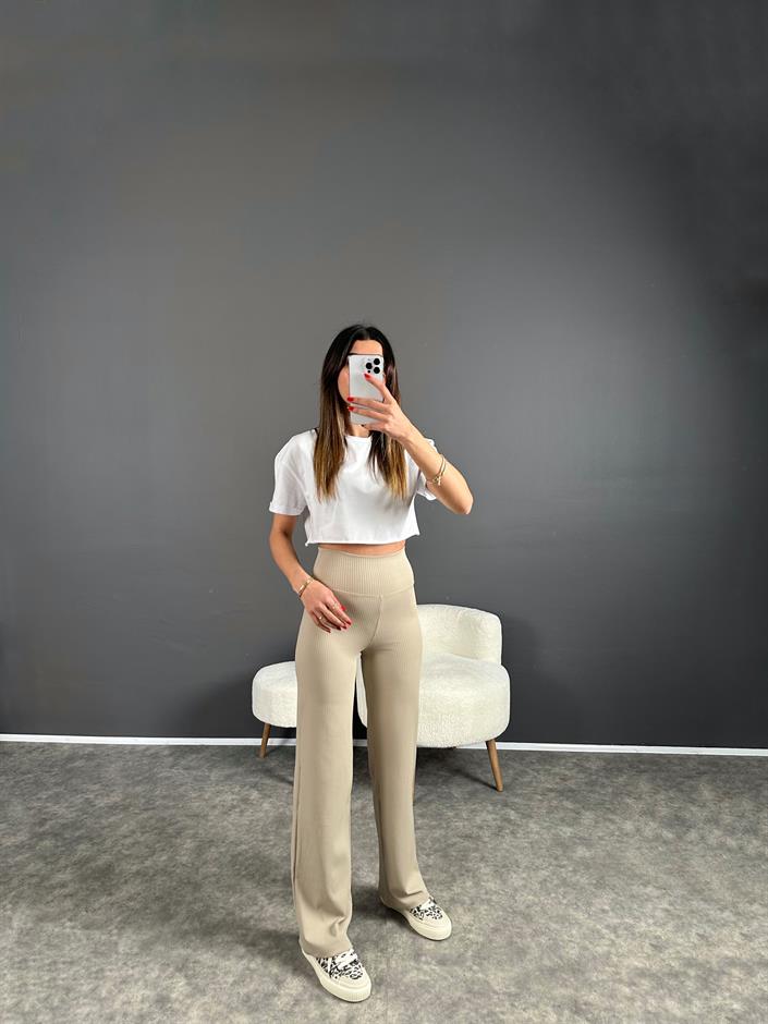 Oysh Baskılı Taş Fitilli Pantolon