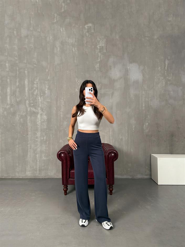 Rafel İndigo Mavi Oys Model Rahat Pantolon