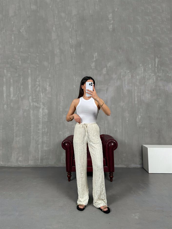 Krem Bürümcük Pantolon Gaus00067