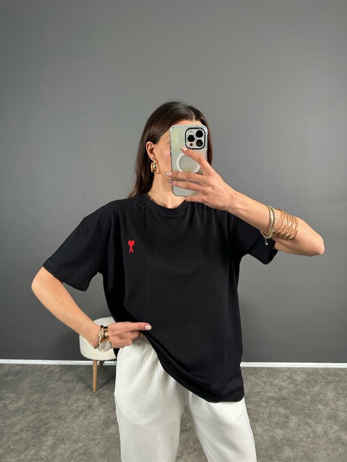 Siyah Oversize A Tshirt 