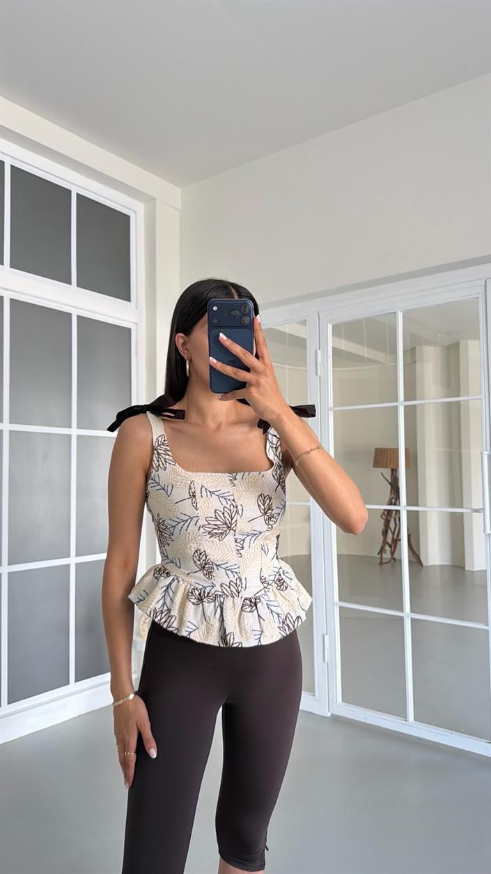 Çok Renkli Nakışlı Ayarlanabilir Askılı Korse GAUS-01636