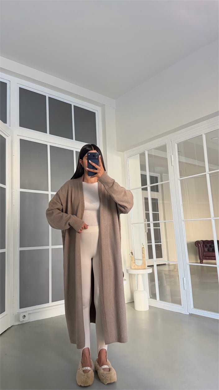 Vizon Uzun Premium Triko Hırka GAUS-02125