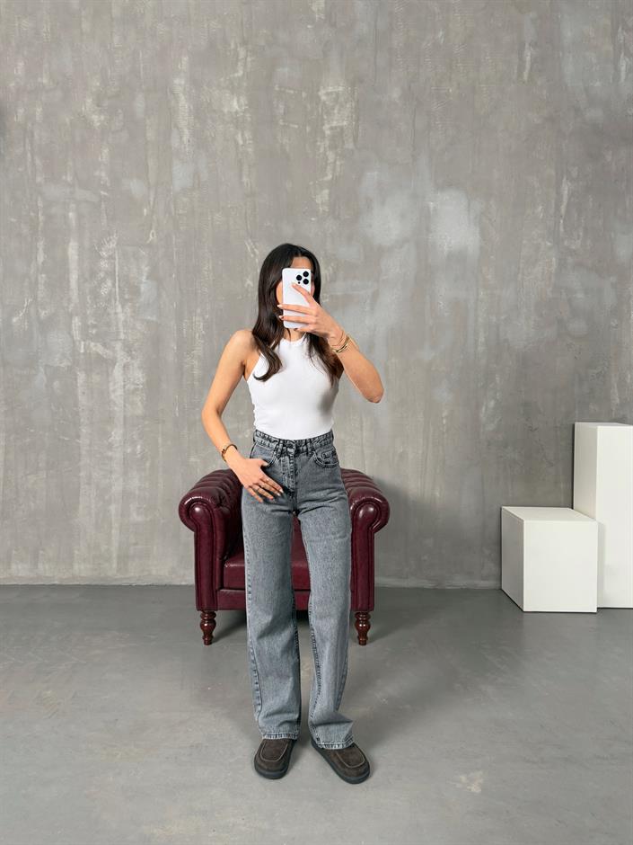 Sinka Füme ZR Model Wide Leg Jean