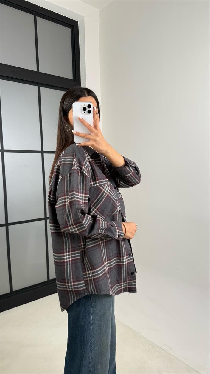 Antrasit Oduncu Kareli Gömlek GAUS-00573