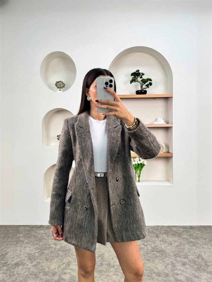 Doca Vizon Sakallı Astarlı Premium Kaşe Ceket