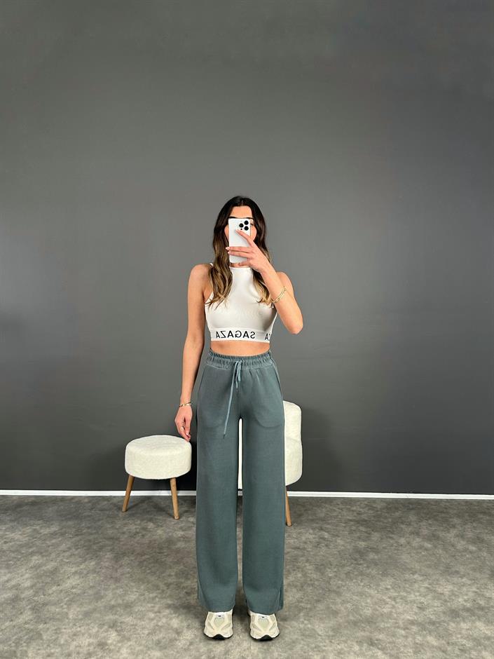 Oys Yeşil  Modal Palazzo Pantolon