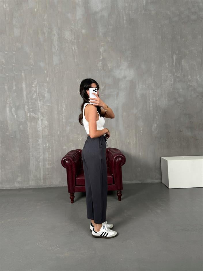 Sofya Antrasit Oysh Muadil Modal Kumaş Balon Pantolon