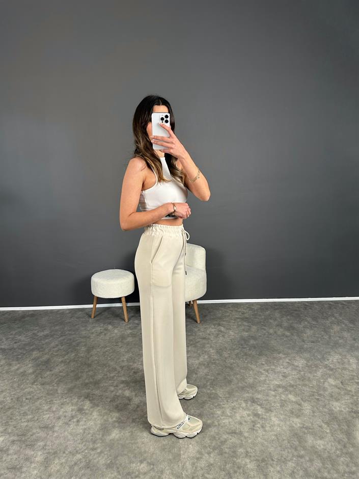Oys Krem Modal Palazzo Pantolon