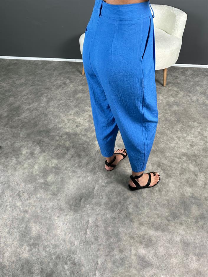 Wuud Mavi İthal Kumaş Şalvar Pantolon