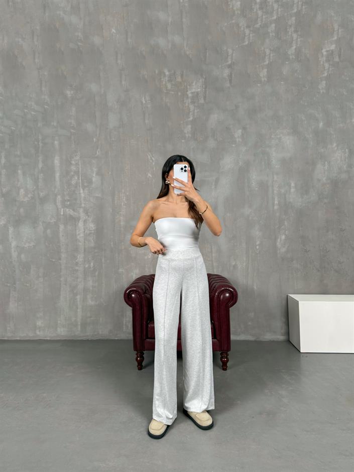 Gri Çımalı Premium Modal Pantolon Gaus0006