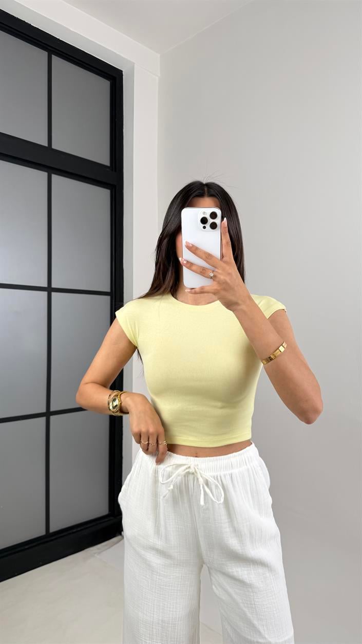 Sarı Basic Tshirt Gaus00583