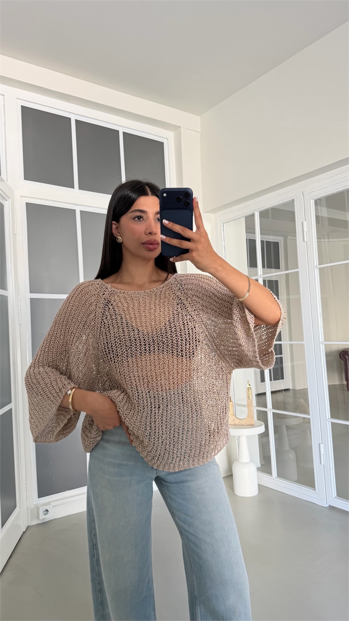 Vizon Ajurlu Triko Bluz GAUS-02064