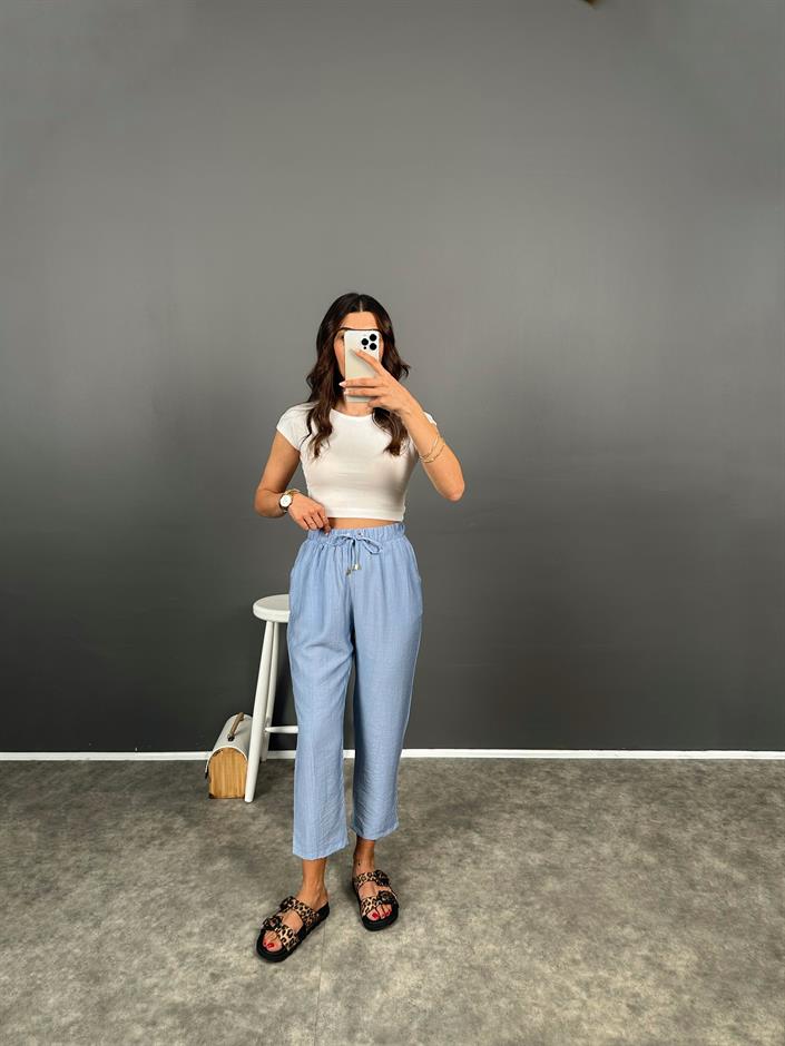 Solvit Açık Mavi Havuç Model Rahat Pantolon