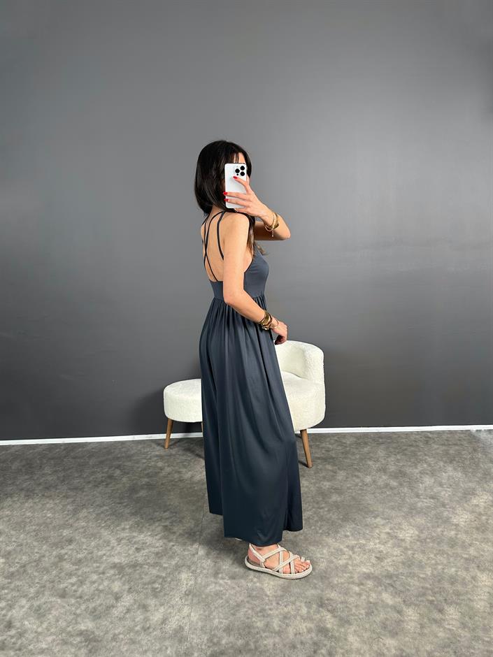 Valona Premium Antrasit Modal Kumaş Tulum