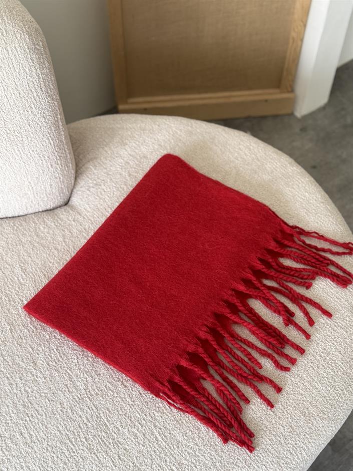 Kırmızı Saçaklı Atkı GAUS-00124