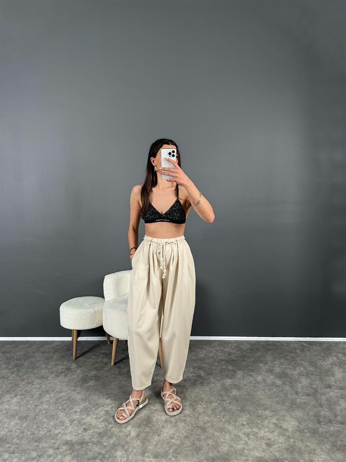 PRY Gabardin Şalvar Kemer Detaylı Pantolon 