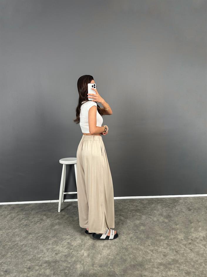 Flos Taş Oys Modal Kumaş Rahat Dokuma Pantolon