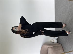 Gofre Siyah Gömlekli İkili Takım  