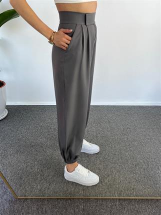 Guga Gri Paçası Lastikli Pantolon