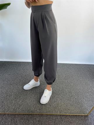 Guga Gri Paçası Lastikli Pantolon
