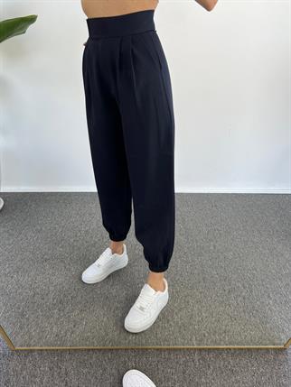 Guga Lacivert  Paçası Lastikli Pantolon