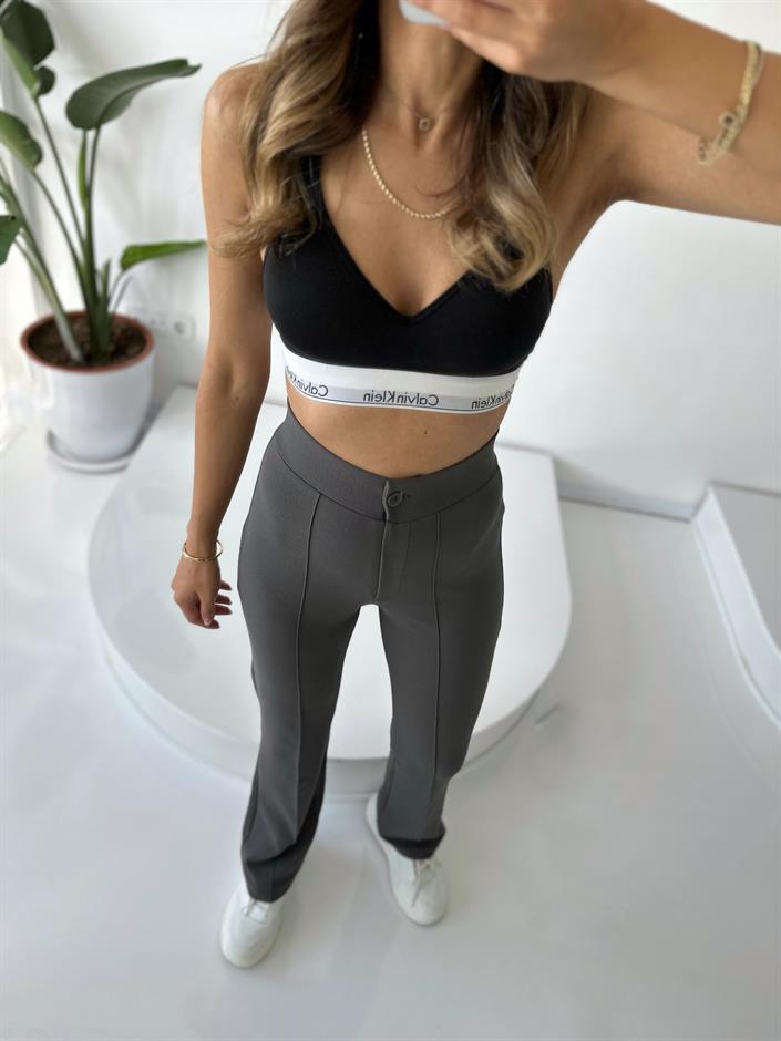 Jeremy Gri Çımalı Pantolon