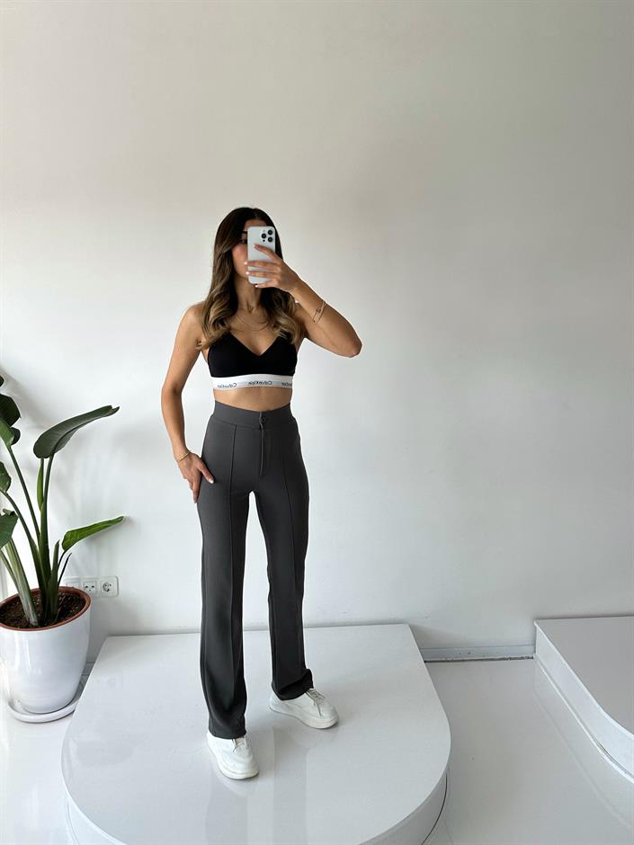 Jeremy Gri Çımalı Pantolon