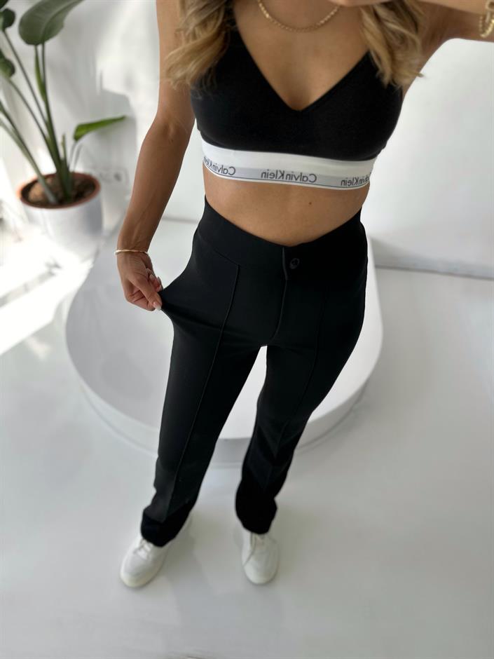 Jeremy Siyah Çımalı Pantolon 