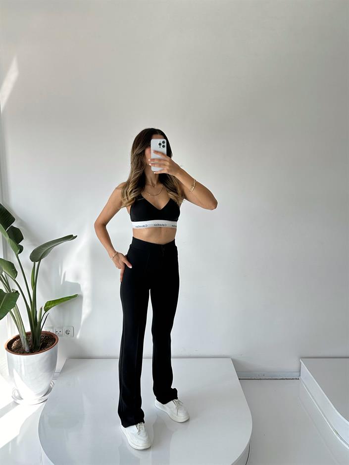 Jeremy Siyah Çımalı Pantolon 